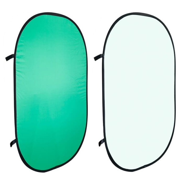Фон у пружинній рамці Visico BP-028 2в1 Chroma Key (зелений/білий) 150x200см
